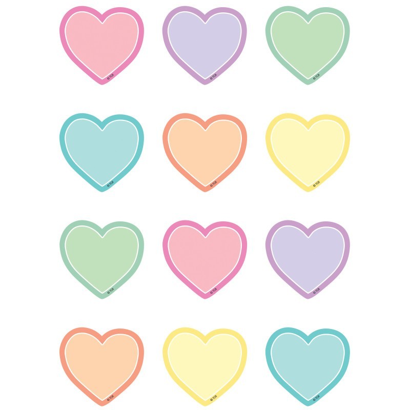 Teacher Created Resources® Pastel Pop Hearts Mini Accents, Pack of 36
