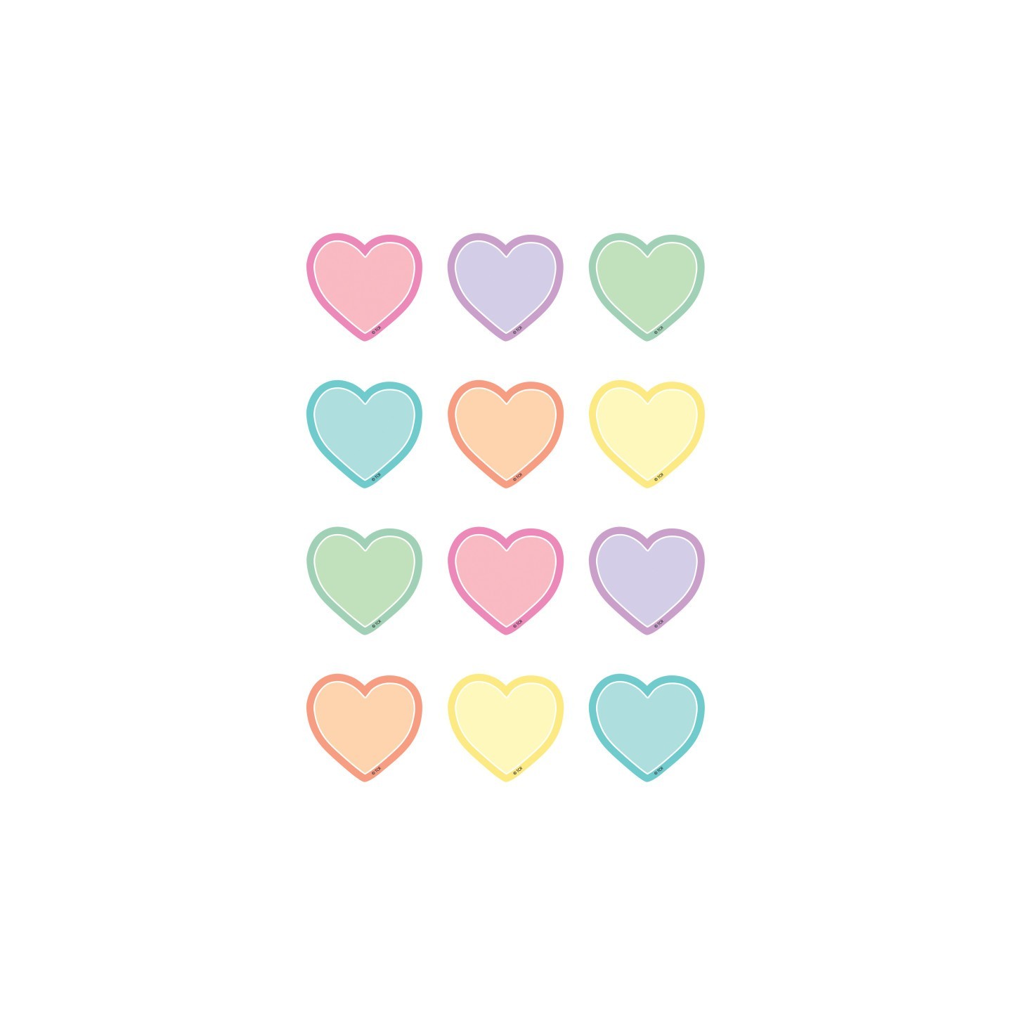 Teacher Created Resources® Pastel Pop Hearts Mini Accents, Pack of 36