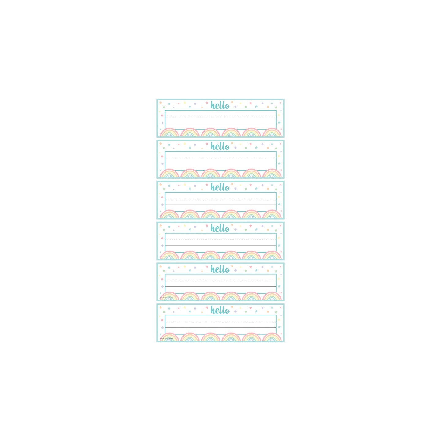 Teacher Created Resources® Pastel Pop Flat Name Plates, 36 Per Pack, 6 Packs