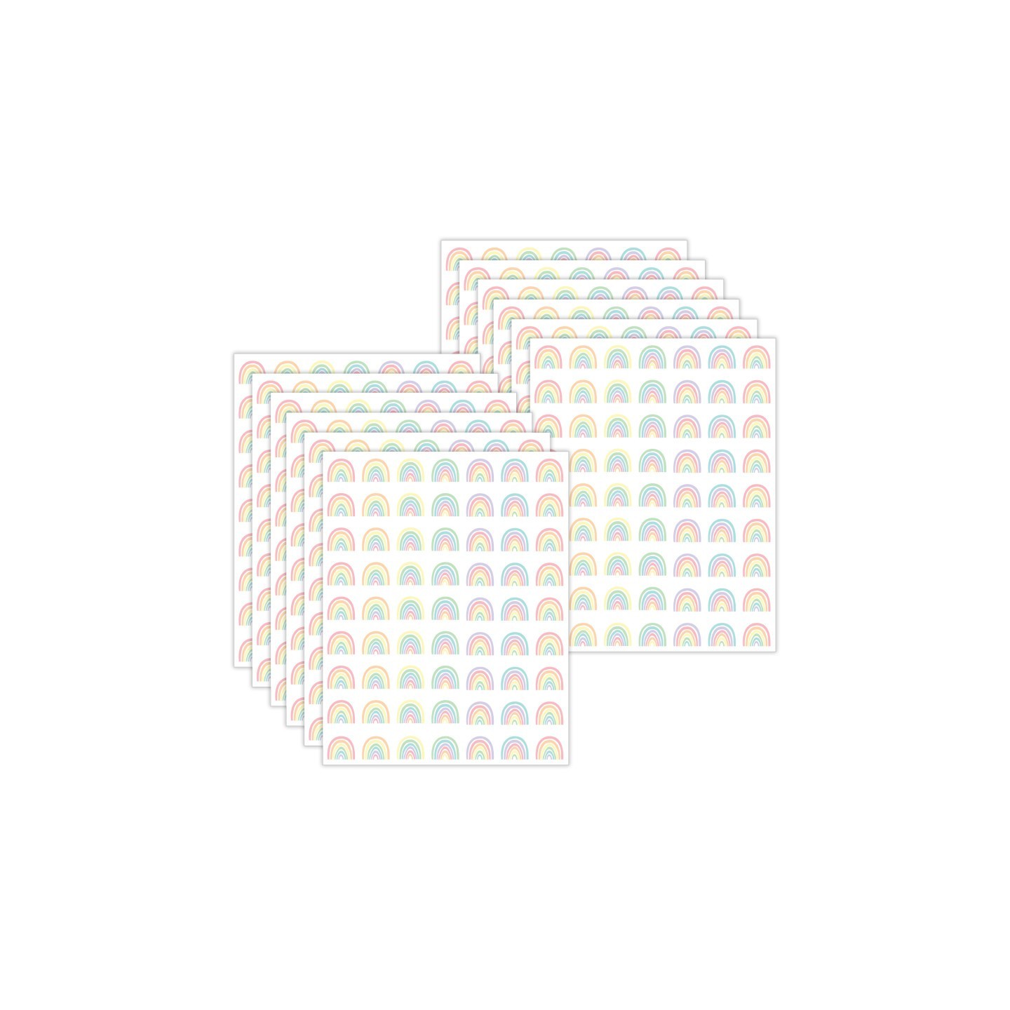 Teacher Created Resources® Pastel Pop Rainbows Mini Stickers, 378 Per Pack, 12 Packs
