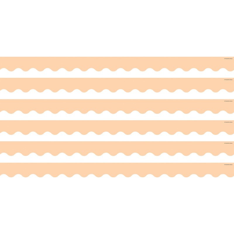 Teacher Created Resources® Peach Scalloped Border Trim, 35 Feet Per Pack, 6 Packs