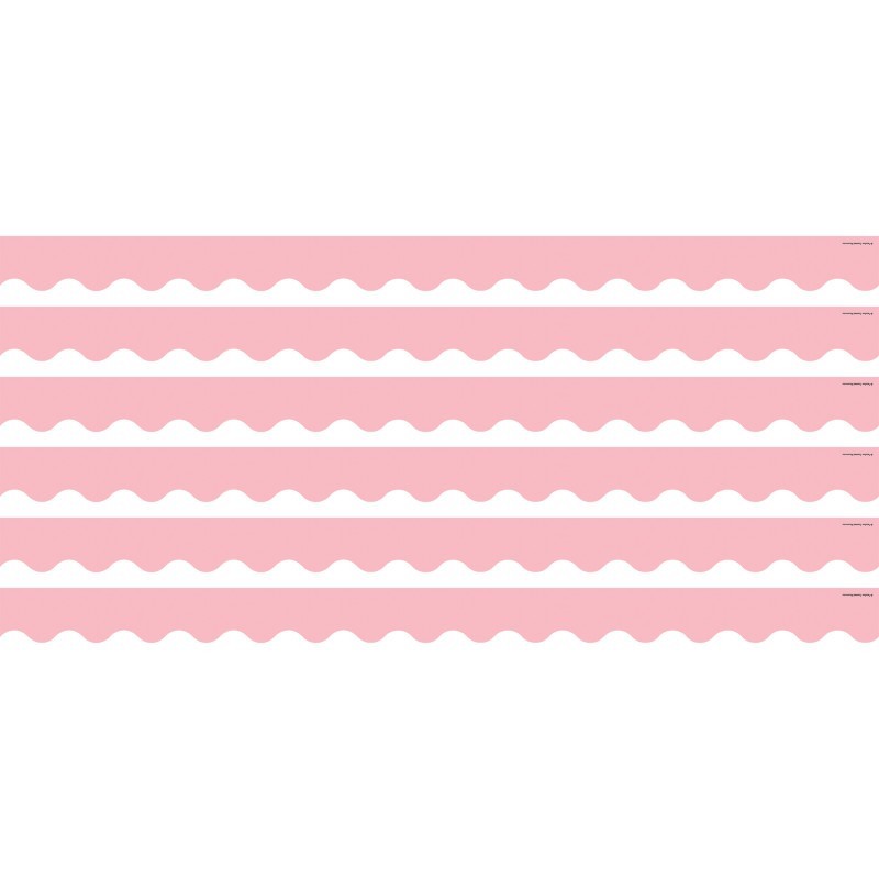 Teacher Created Resources® Pastel Pink Scalloped Border Trim, 35 Feet Per Pack, 6 Packs