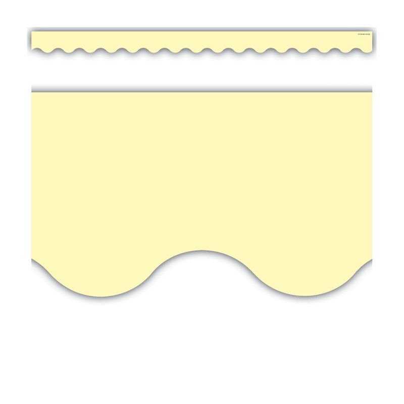 Teacher Created Resources® Pastel Yellow Scalloped Border Trim, 35 Feet
