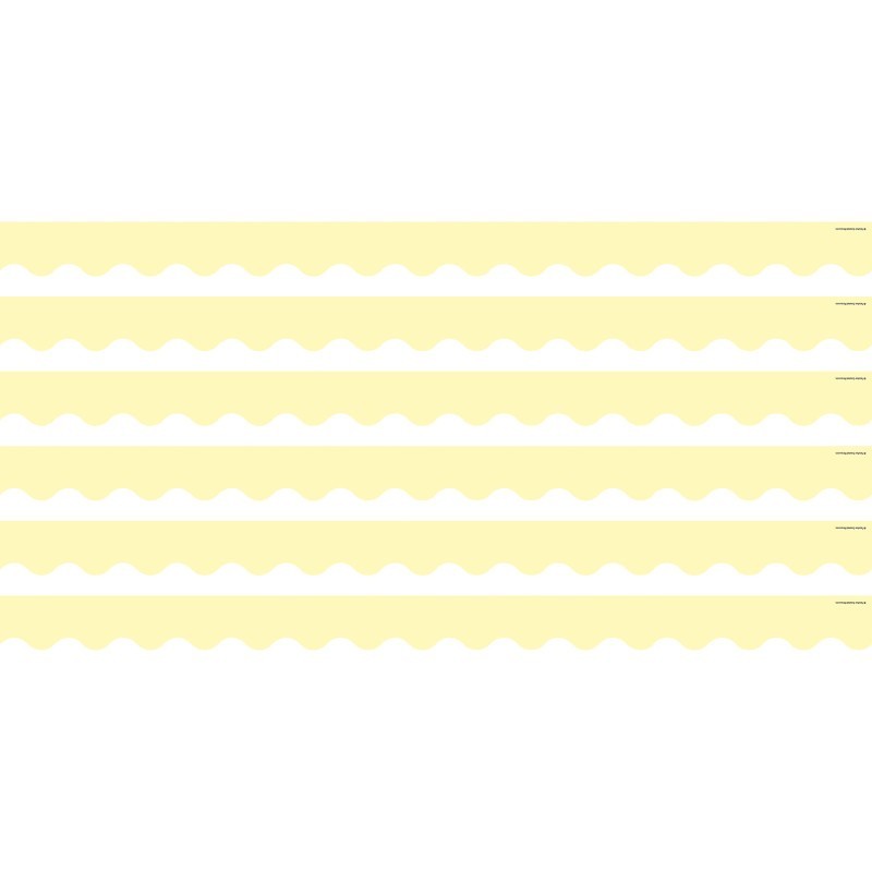Teacher Created Resources® Pastel Yellow Scalloped Border Trim, 35 Feet Per Pack, 6 Packs