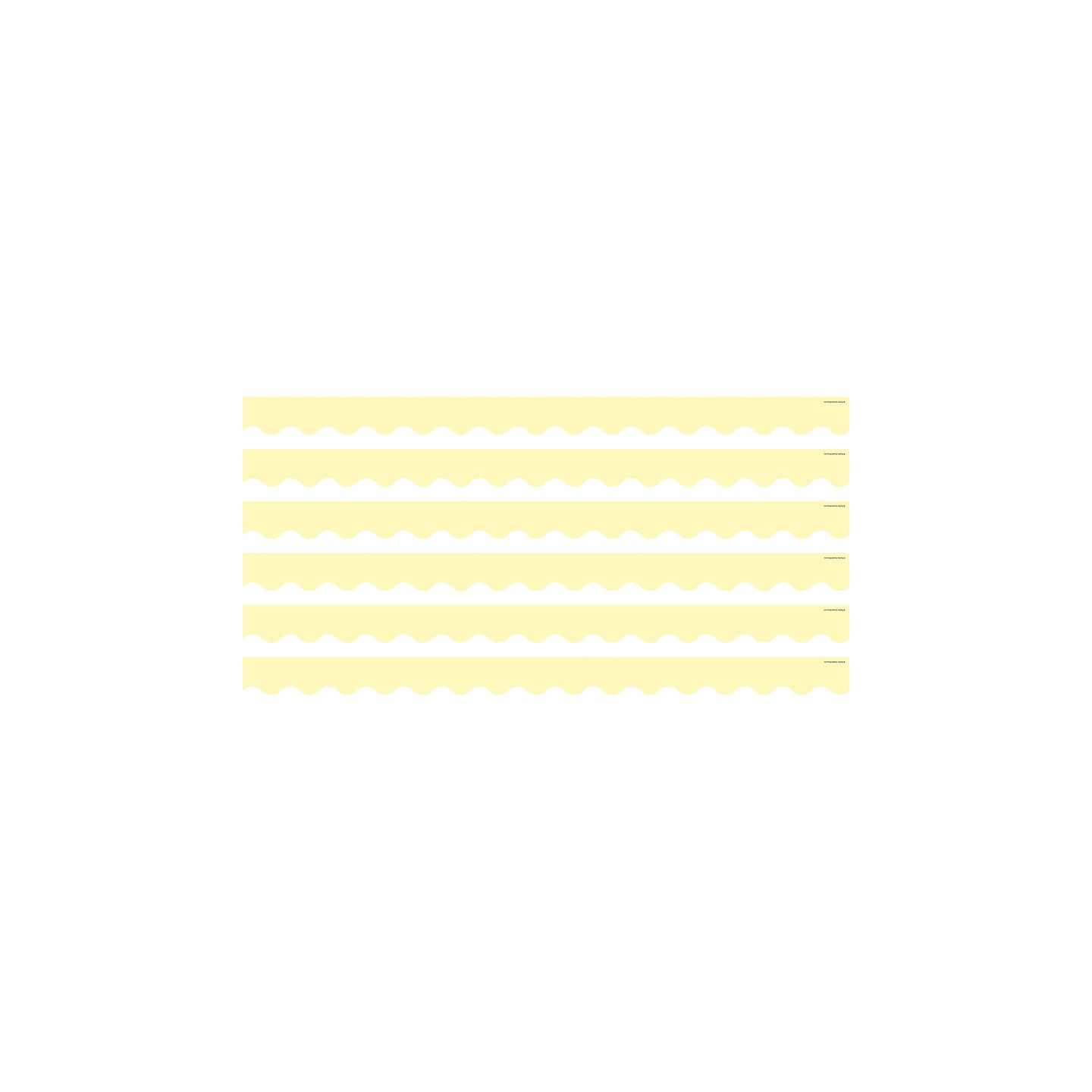 Teacher Created Resources® Pastel Yellow Scalloped Border Trim, 35 Feet Per Pack, 6 Packs