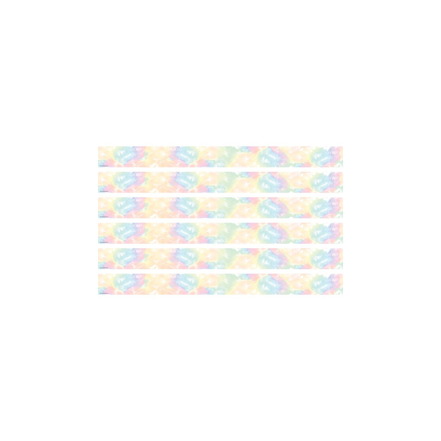Teacher Created Resources® Pastel Pop Tie-Dye Straight Border Trim, 35 Feet Per Pack, 6 Packs