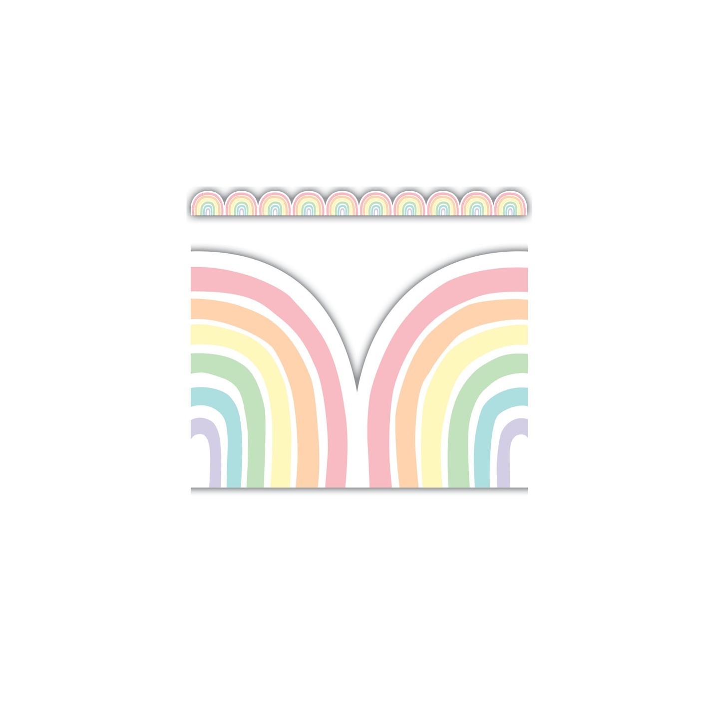 Teacher Created Resources® Pastel Pop Rainbows Die-Cut Border Trim, 35 Feet