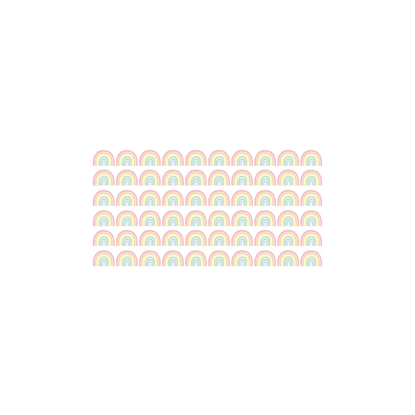 Teacher Created Resources® Pastel Pop Rainbows Die-Cut Border Trim, 35 Feet Per Pack, 6 Packs