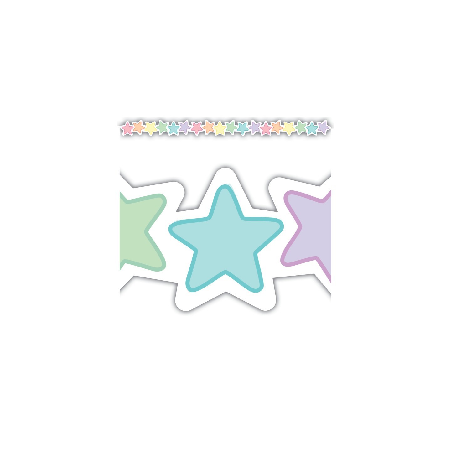 Teacher Created Resources® Pastel Pop Stars Die-Cut Border Trim, 35 Feet