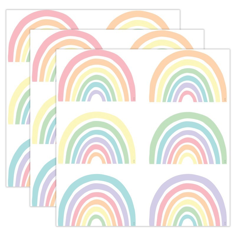 Teacher Created Resources® Pastel Pop Rainbows Accents, 30 Per Pack, 3 Packs