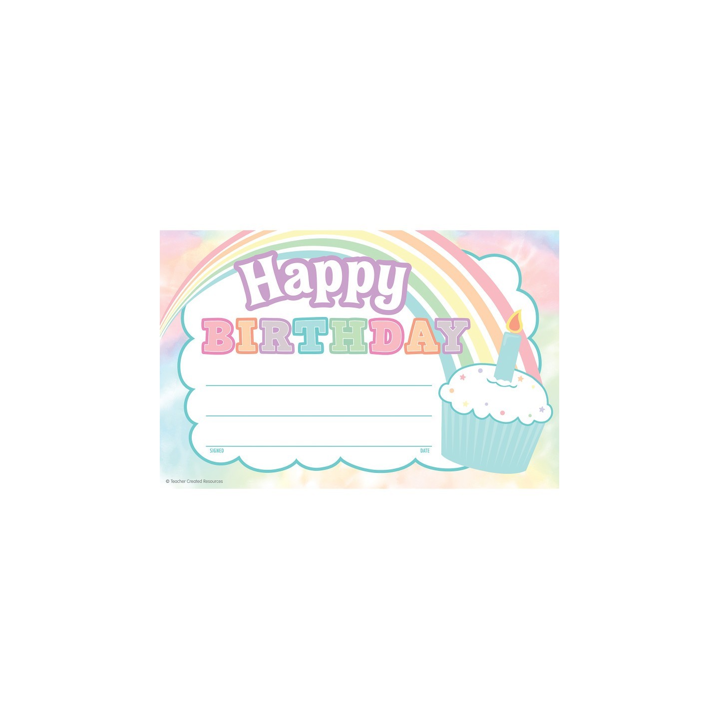 Teacher Created Resources® Pastel Pop Happy Birthday Awards, Pack of 25