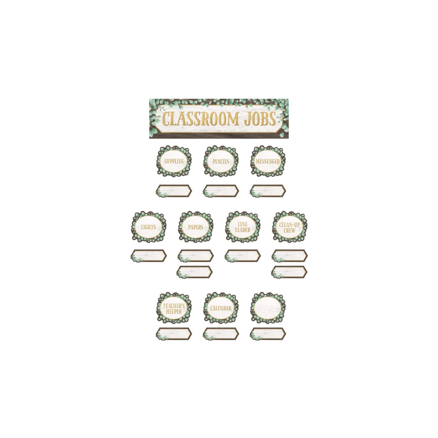 Teacher Created Resources® Eucalyptus Classroom Jobs Mini Bulletin Board Set