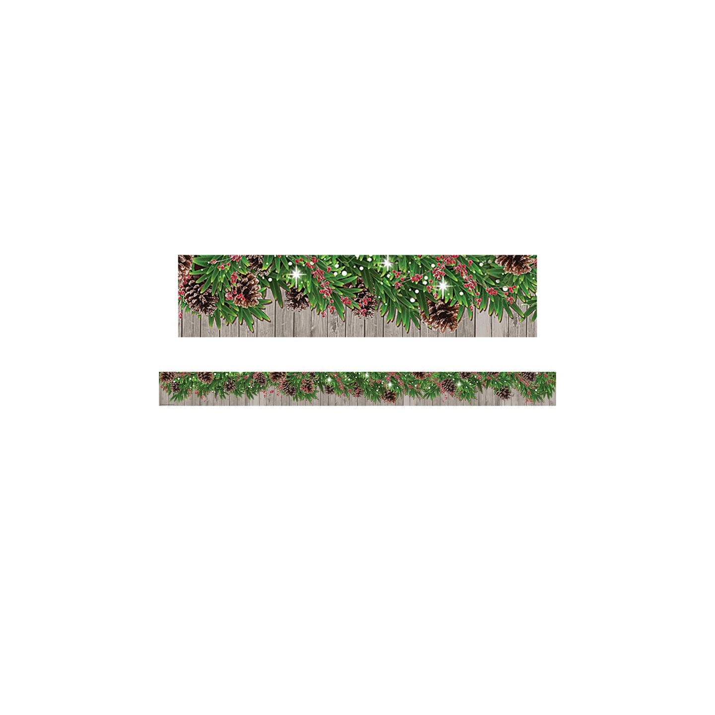 Teacher Created Resources® Winter Pine Cones Straight Border Trim, 35 Feet Per Pack, 6 Packs