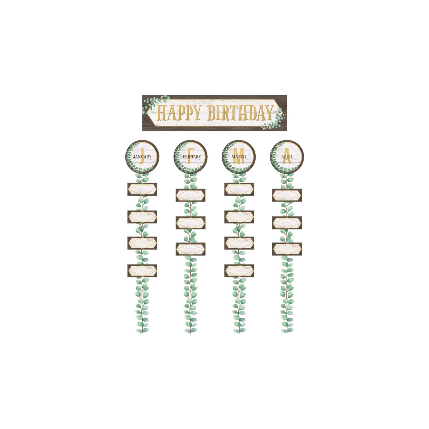 Teacher Created Resources® Eucalyptus Happy Birthday Bulletin Board Set