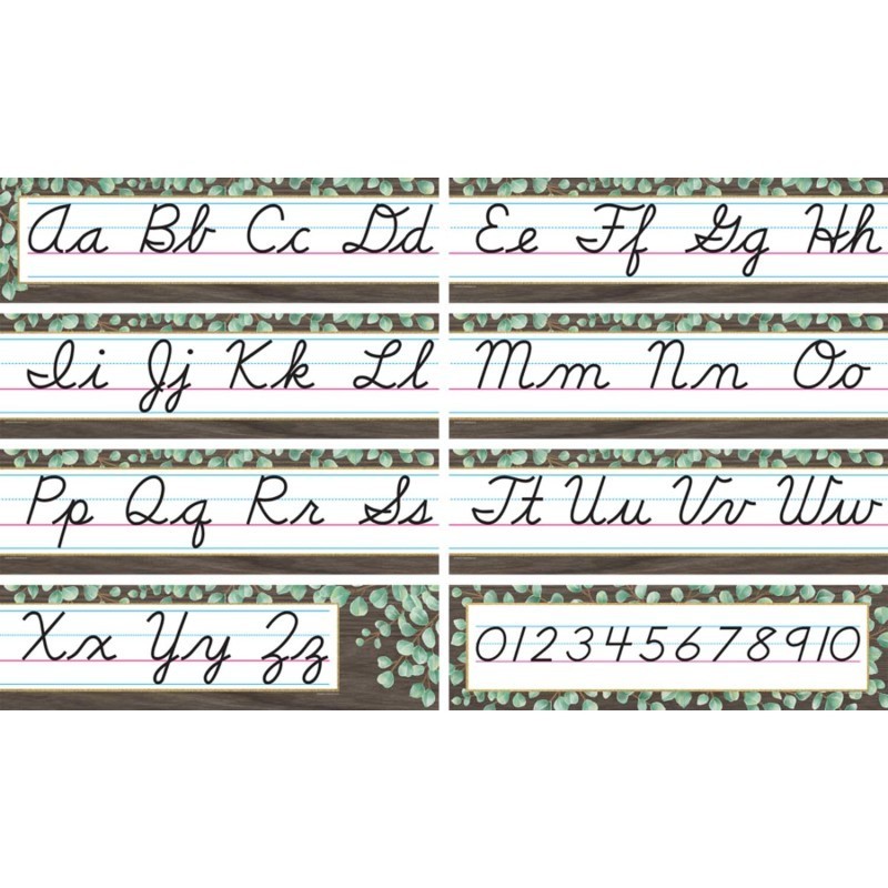 Teacher Created Resources® Eucalyptus Cursive Mini Bulletin Board Set