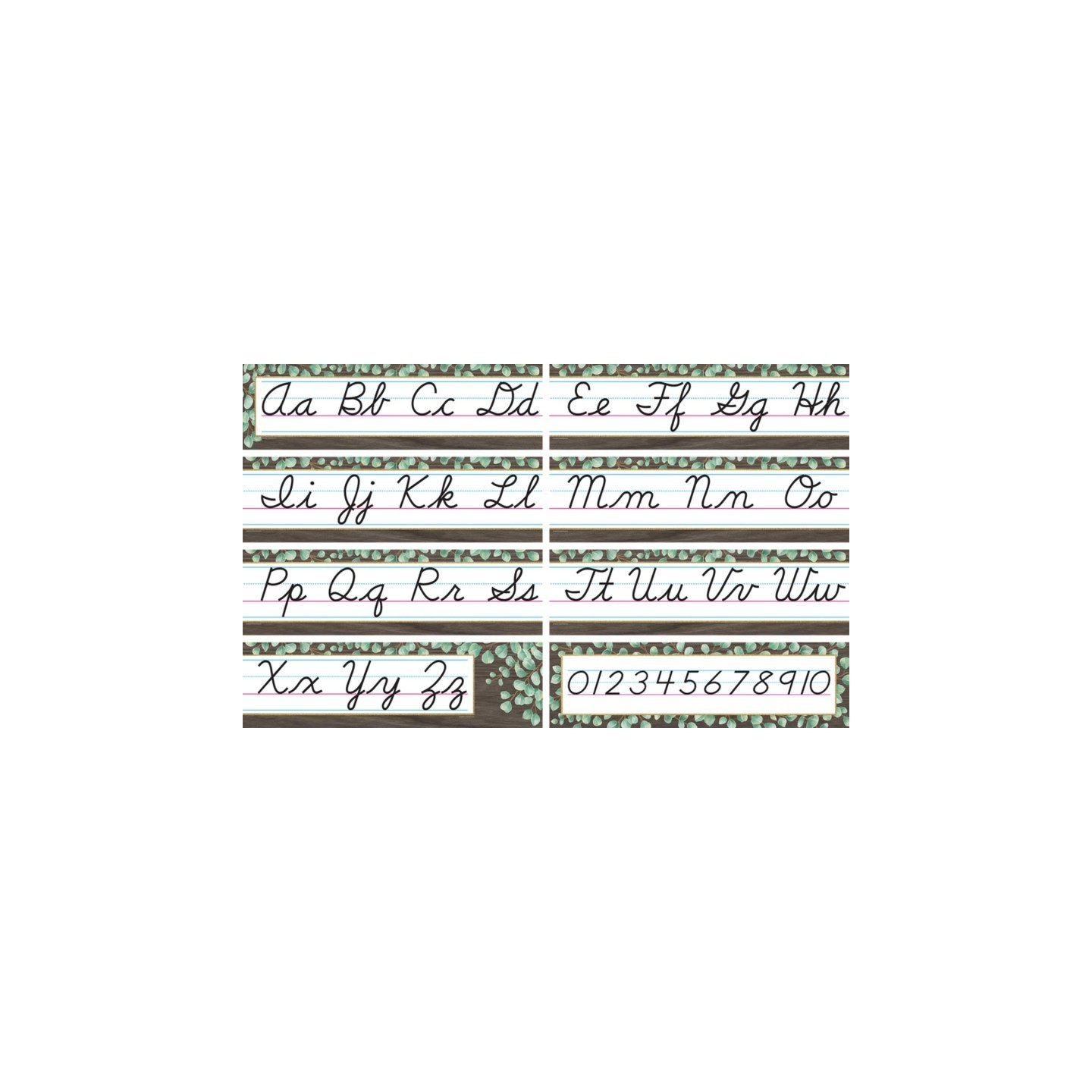 Teacher Created Resources® Eucalyptus Cursive Mini Bulletin Board Set