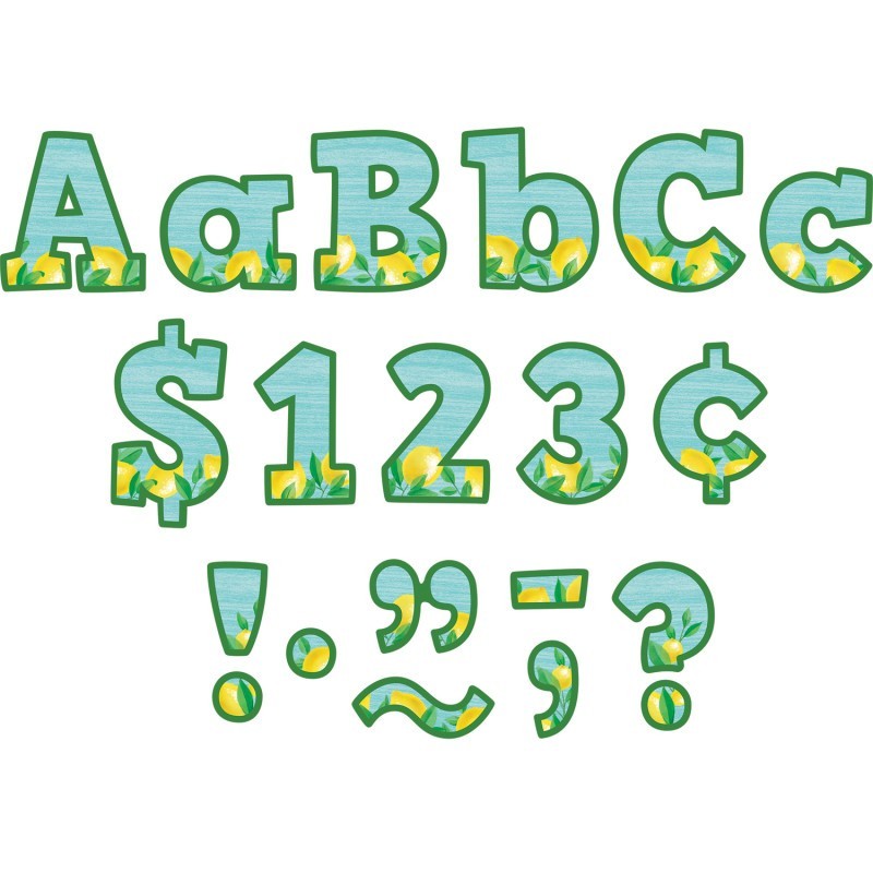 Teacher Created Resources® Lemon Zest Bold Block 4" Letters Combo Pack, 230 Pieces