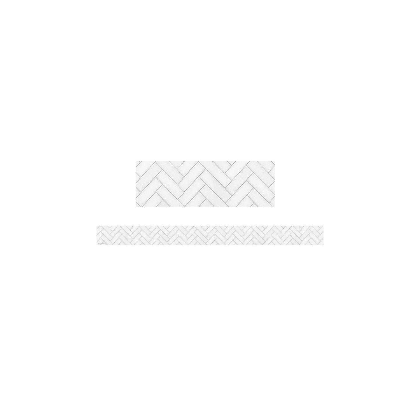 Teacher Created Resources® Modern Farmhouse White Herringbone Straight Border Trim, 35 Feet