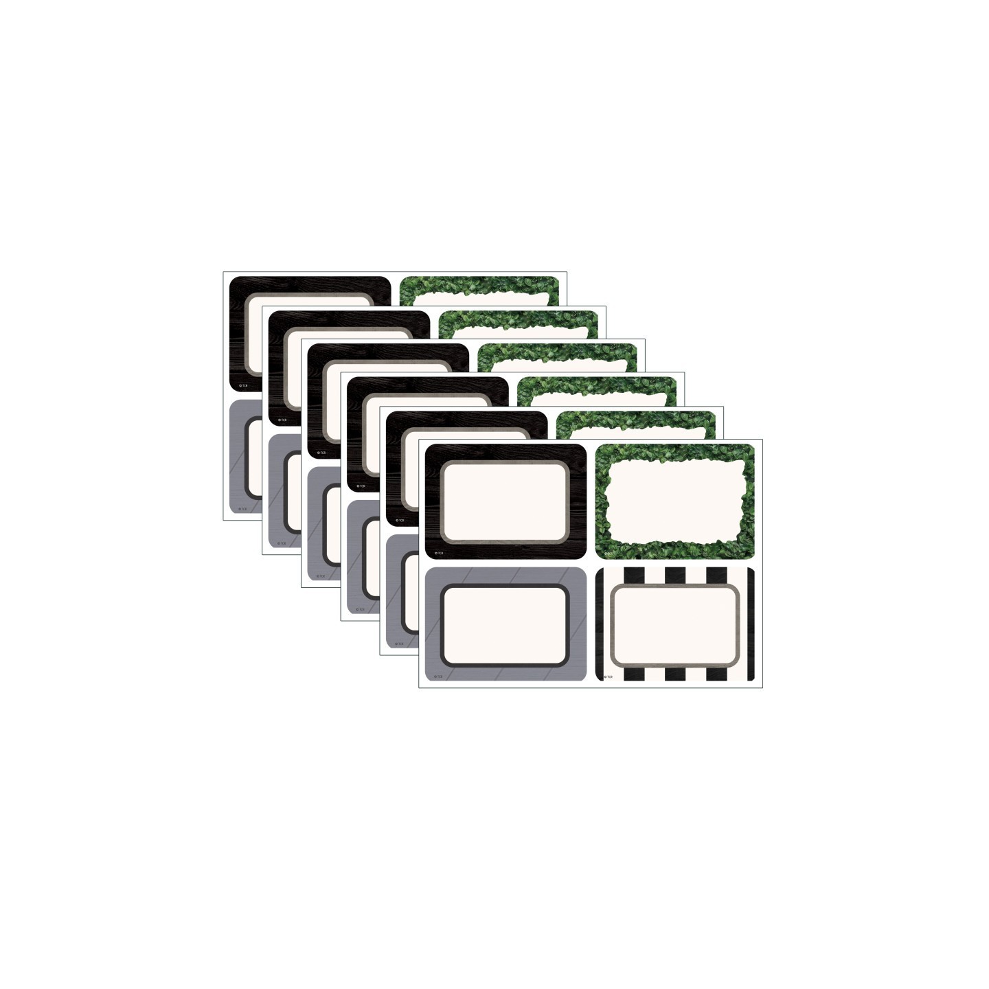 Teacher Created Resources® Modern Farmhouse Name Tags/Labels - Multi-Pack, 36 Per Pack, 6 Packs