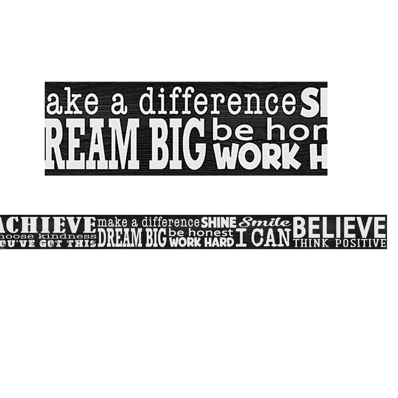 Teacher Created Resources® Modern Farmhouse Positive Sayings Straight Border Trim, 35 Feet
