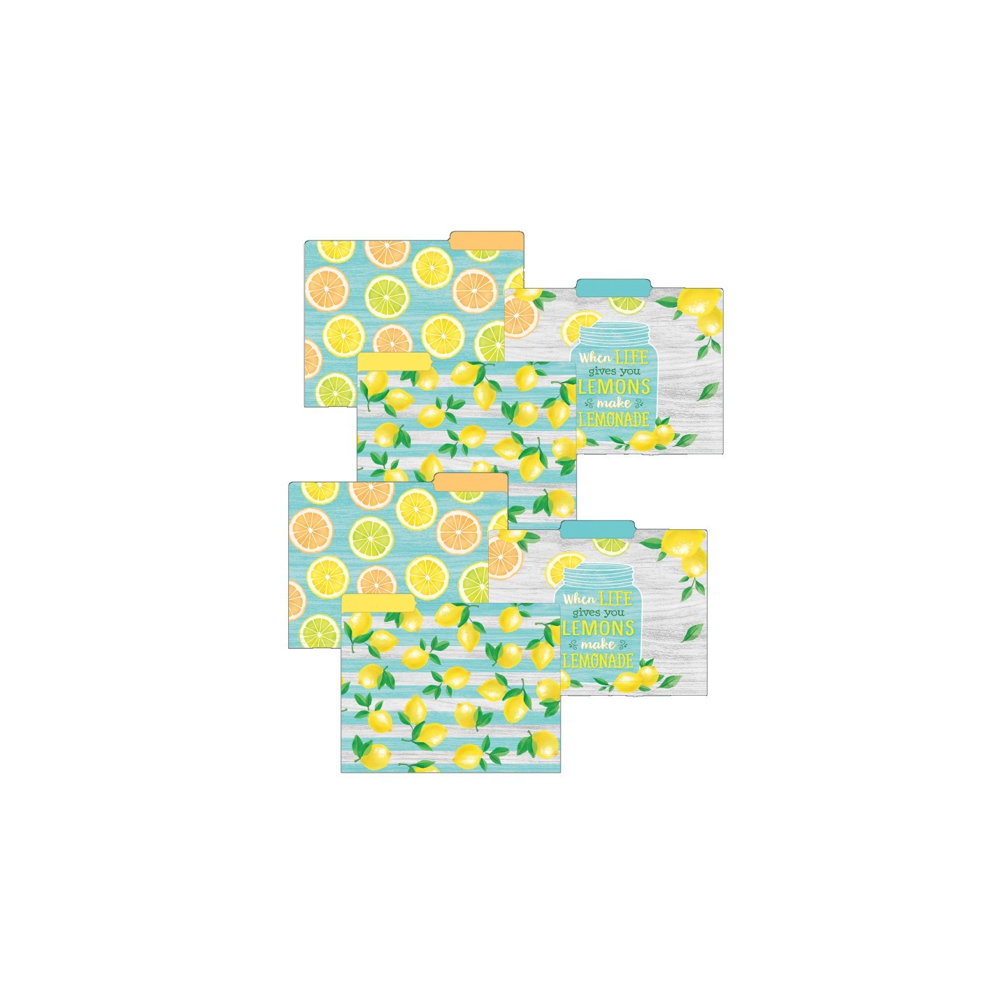 Teacher Created Resources® Lemon Zest Letter-Sized File Folders, 12 Per Pack, 2 Packs