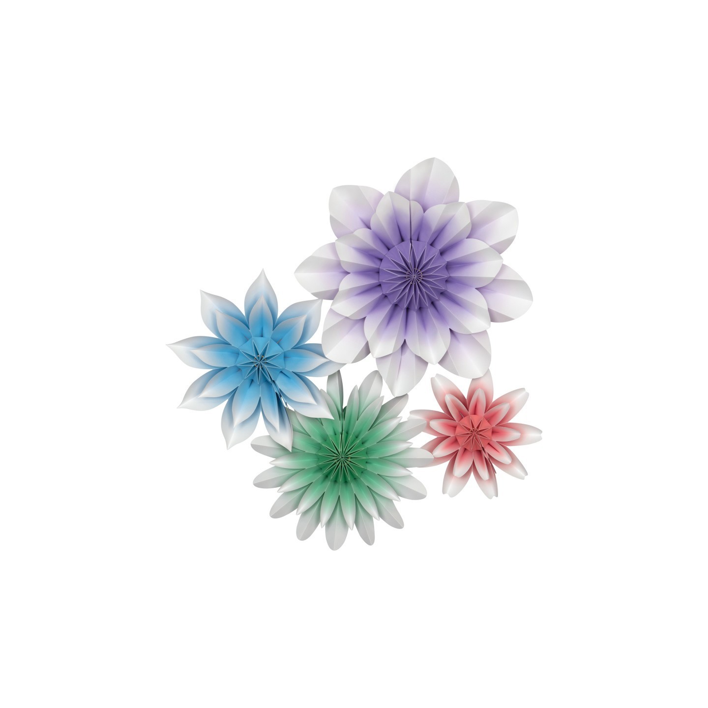 Teacher Created Resources® Floral Bloom Paper Flowers, Pack of 4