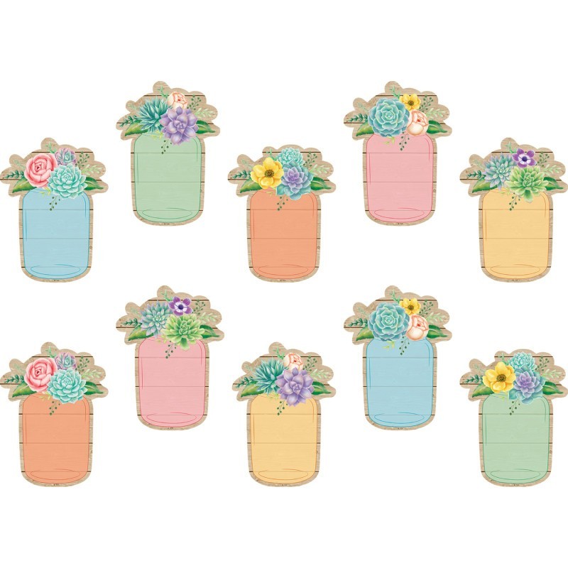 Teacher Created Resources® Rustic Bloom Mason Jars Accents, Pack of 30