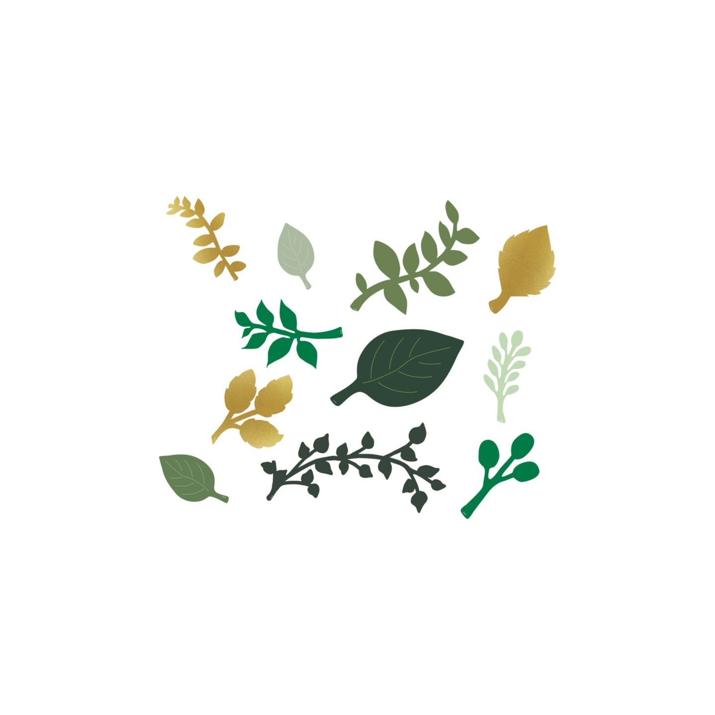 Teacher Created Resources® Green and Gold Paper Leaves, 40 Pieces