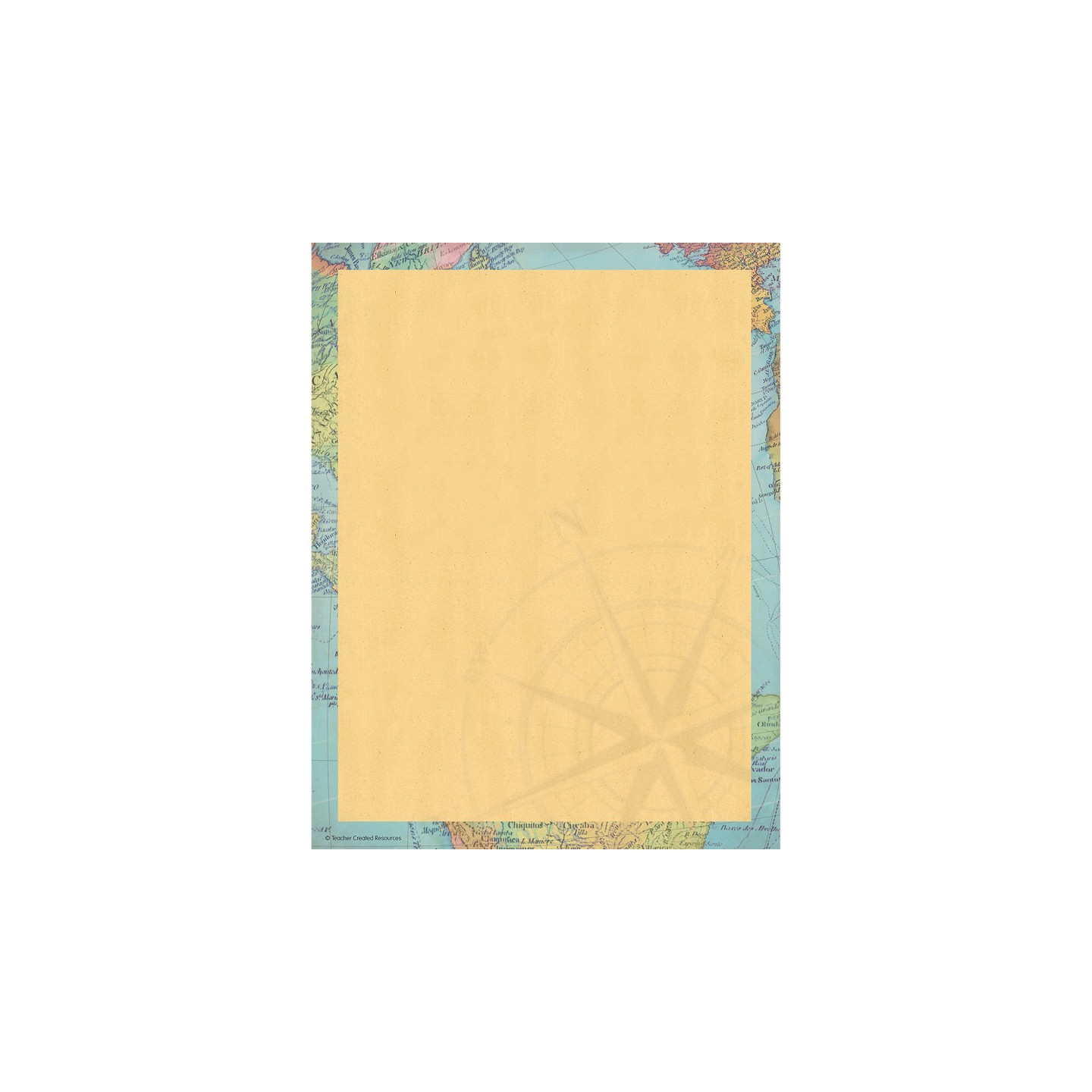 Teacher Created Resources® Travel the Map Computer Paper, 8.5" x 11", 50 Sheets