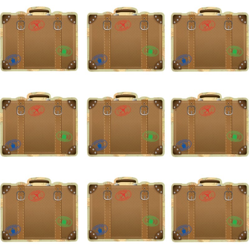Teacher Created Resources® Travel the Map Luggage Mini Accents, Pack of 36
