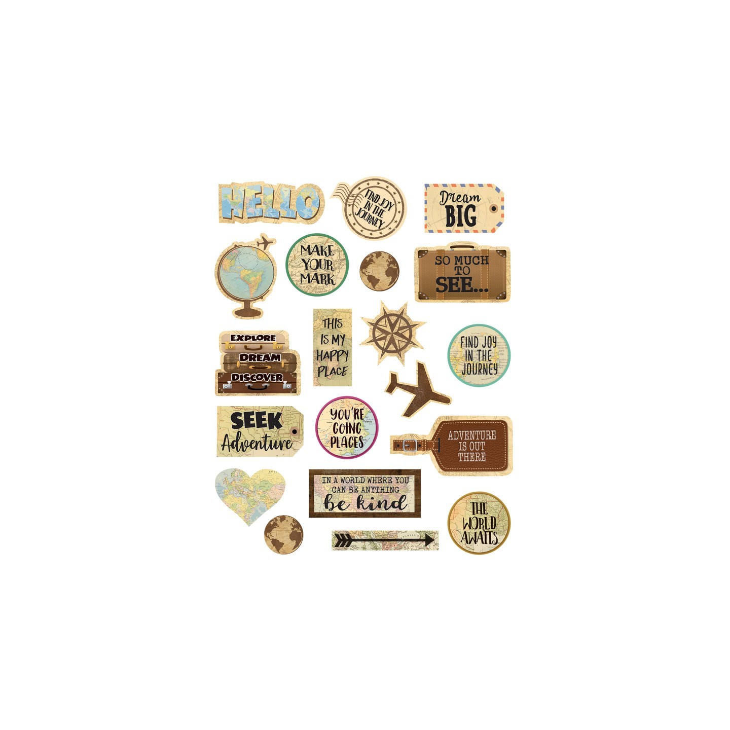Teacher Created Resources® Travel the Map Stickers, Pack of 120