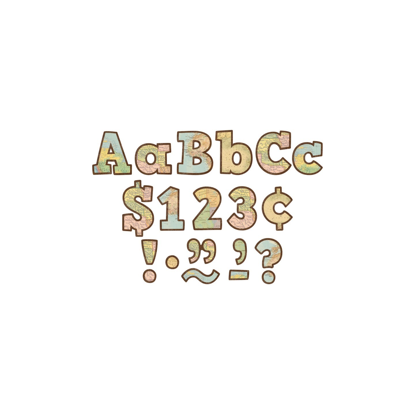 Teacher Created Resources® Travel the Map Bold Block 4" Letters Combo Pack, 230 Pieces