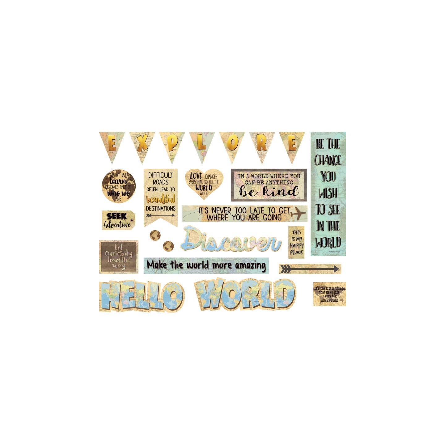 Teacher Created Resources® Travel the Map Mini Bulletin Board Set