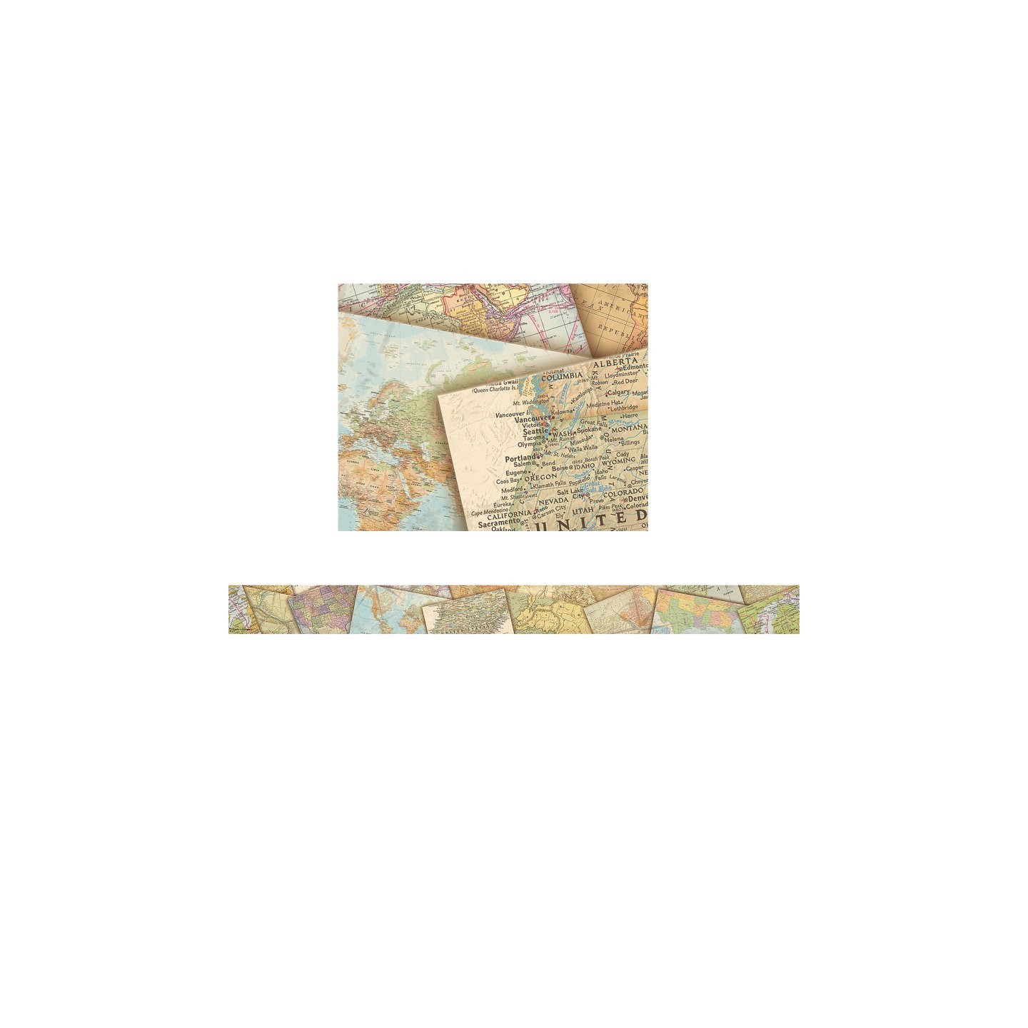 Teacher Created Resources® Travel the Map Straight Border Trim, 35 Feet