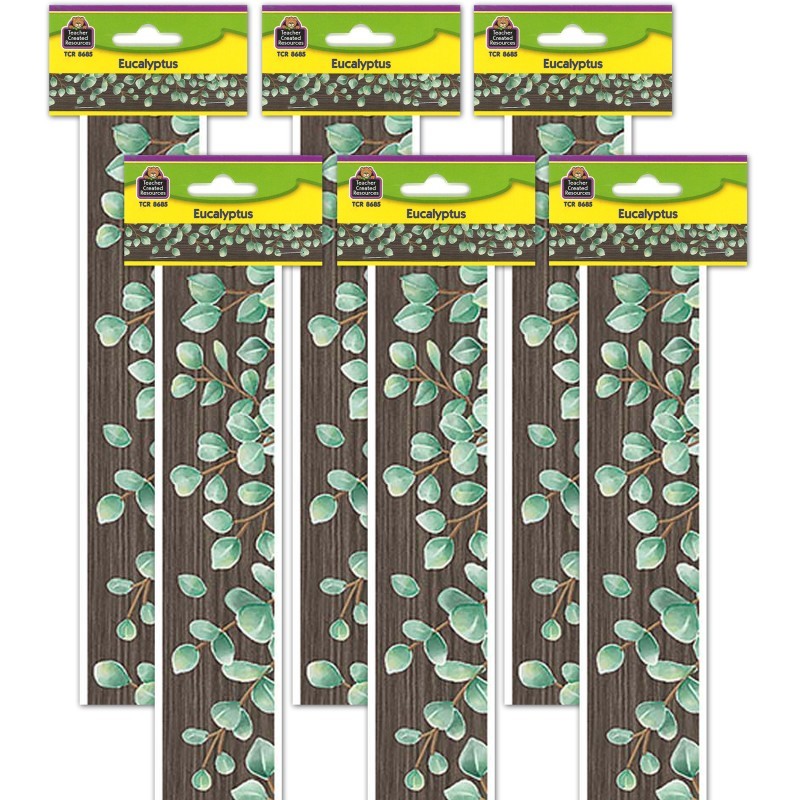 Teacher Created Resources® Eucalyptus Straight Border Trim, 35 Feet Per Pack, 6 Packs