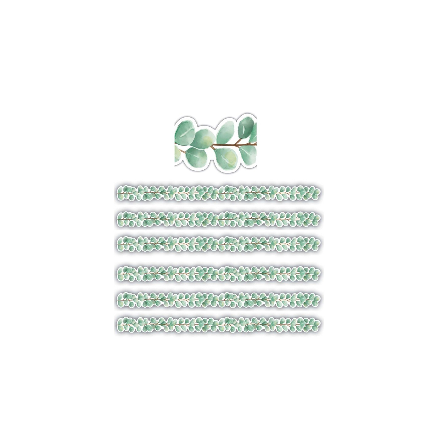 Teacher Created Resources® Eucalyptus Die Cut Border Trim, 35 Feet Per Pack, 6 Packs