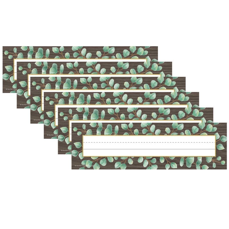 Teacher Created Resources® Eucalyptus Flat Name Plates, 36 Per Pack, 6 Packs