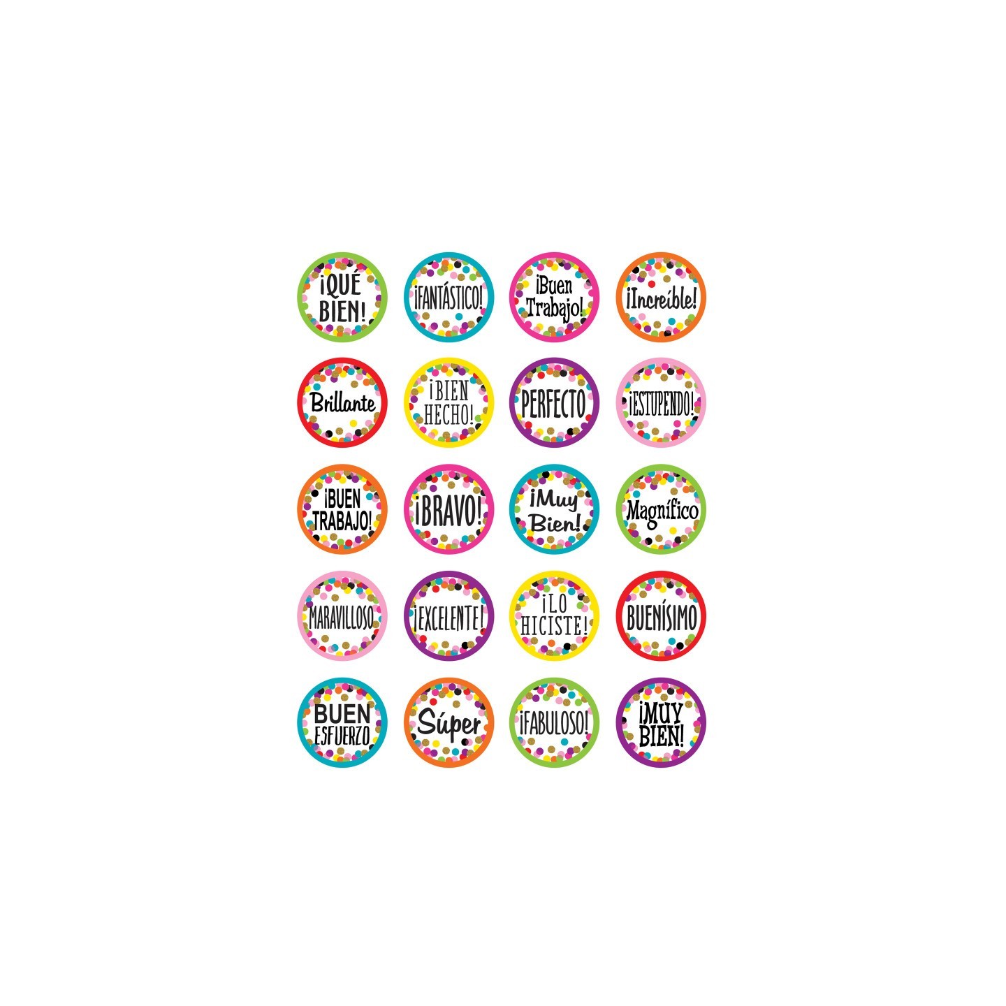 Teacher Created Resources® Confetti Spanish Stickers