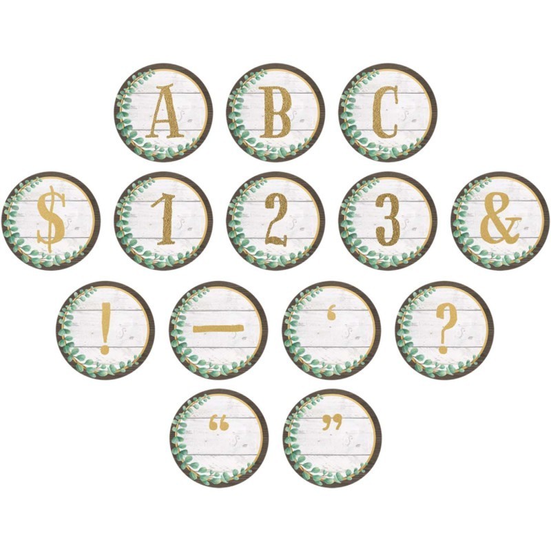 Teacher Created Resources® Eucalyptus Circle Letters, 216 Pieces