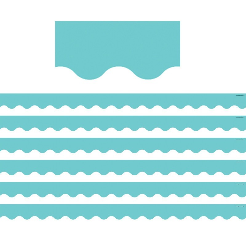 Teacher Created Resources® Light Turquoise Scalloped Border Trim, 35 Feet Per Pack, 6 Packs