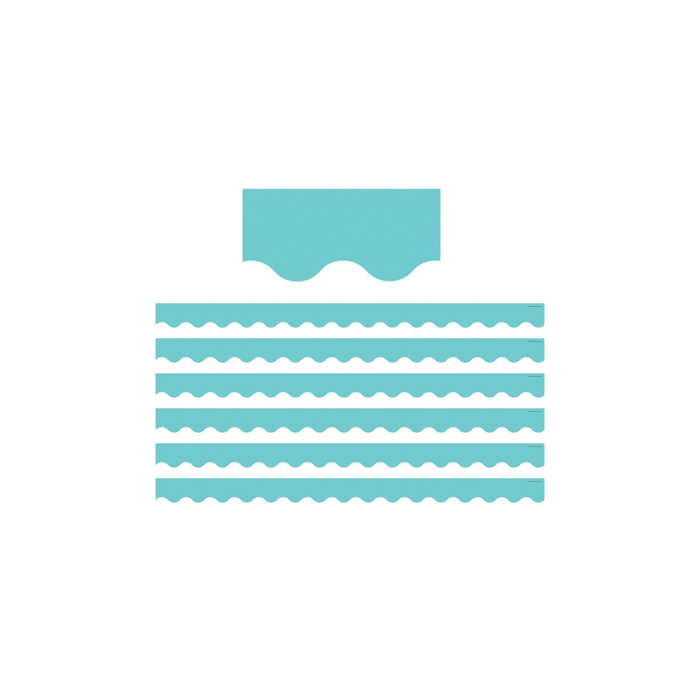 Teacher Created Resources® Light Turquoise Scalloped Border Trim, 35 Feet Per Pack, 6 Packs