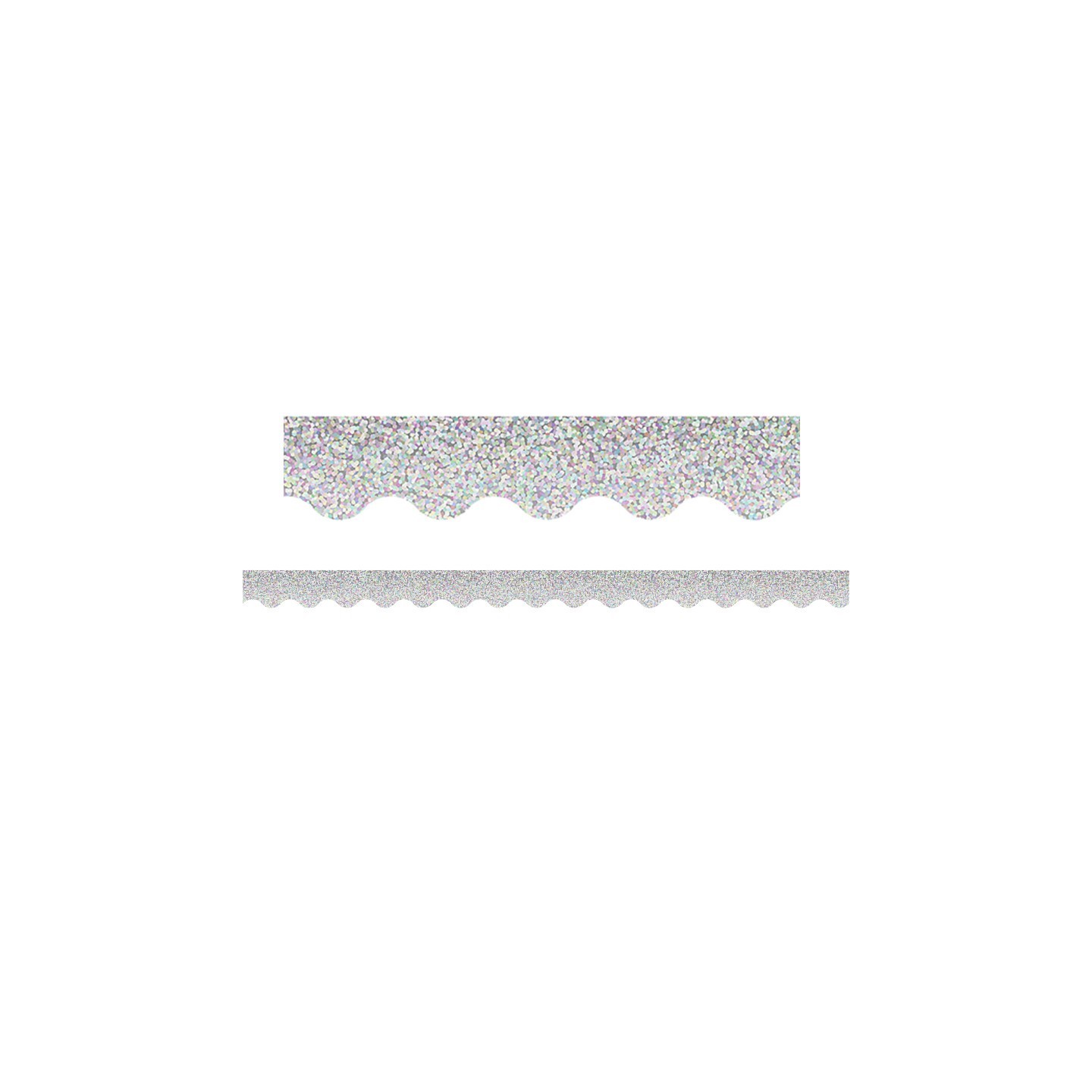 Teacher Created Resources® Silver Sparkle Scalloped Border Trim, 35 Feet