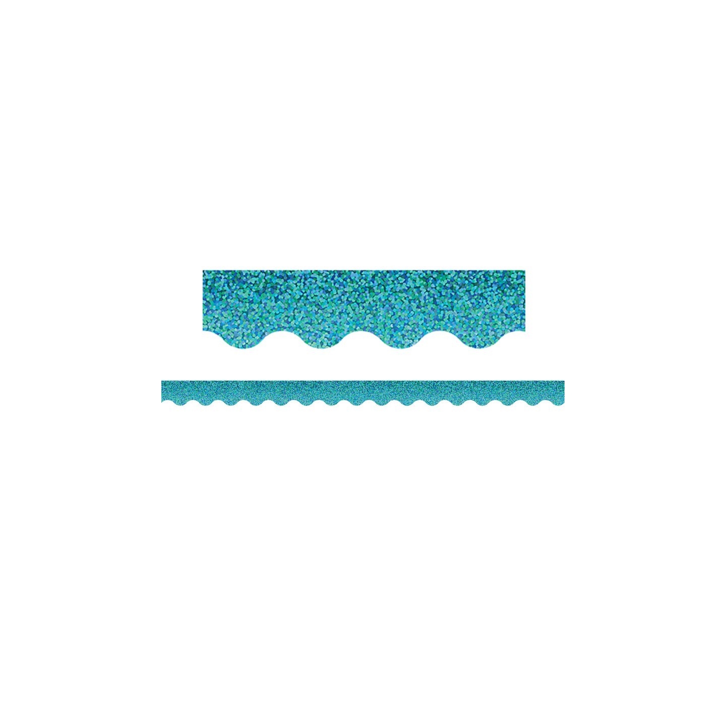 Teacher Created Resources® Teal Sparkle Scalloped Border Trim, 35 Feet