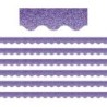 Teacher Created Resources® Purple Sparkle Scalloped Border Trim, 35 Feet Per Pack, 6 Packs