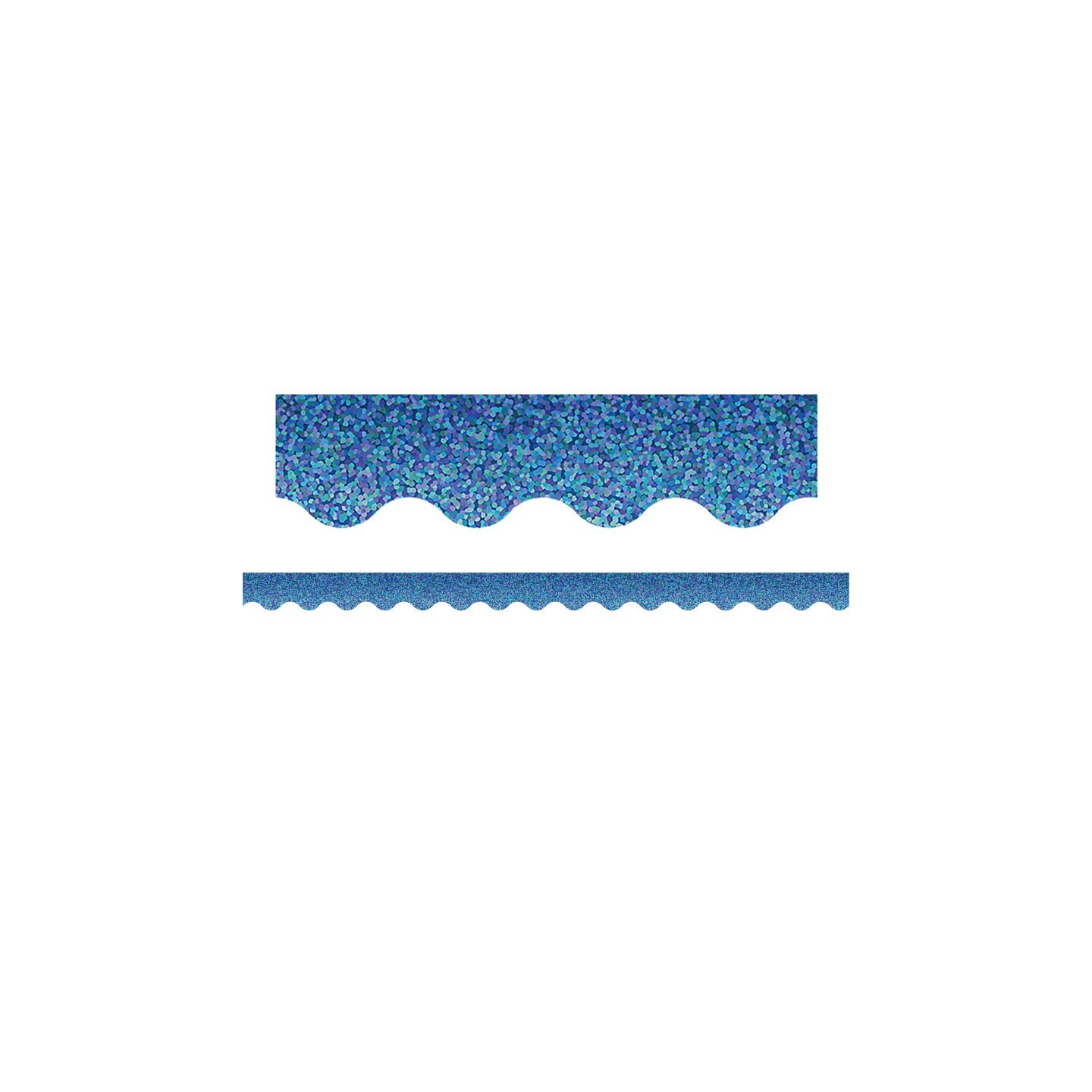 Teacher Created Resources® Blue Sparkle Scalloped Border Trim, 35 Feet
