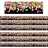 Teacher Created Resources® Colorful Confetti on Black Straight Border Trim, 35 Feet Per Pack, 6 Packs