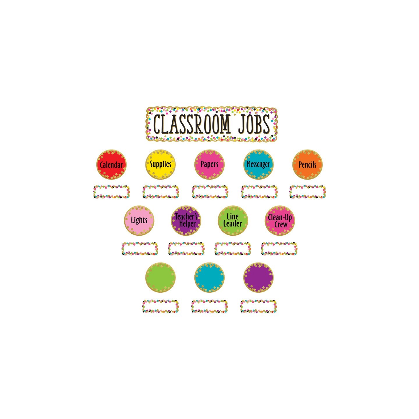 Teacher Created Resources® Confetti Classroom Jobs Mini Bulletin Board Set