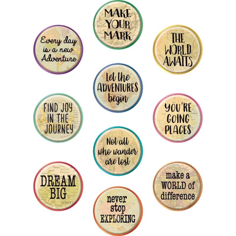 Teacher Created Resources® Travel the Map Positive Saying Accents, Pack of 30