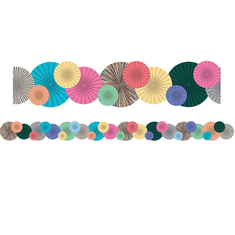 Teacher Created Resources® Home Sweet Classroom Fans Die-Cut Border Trim, 34 Feet