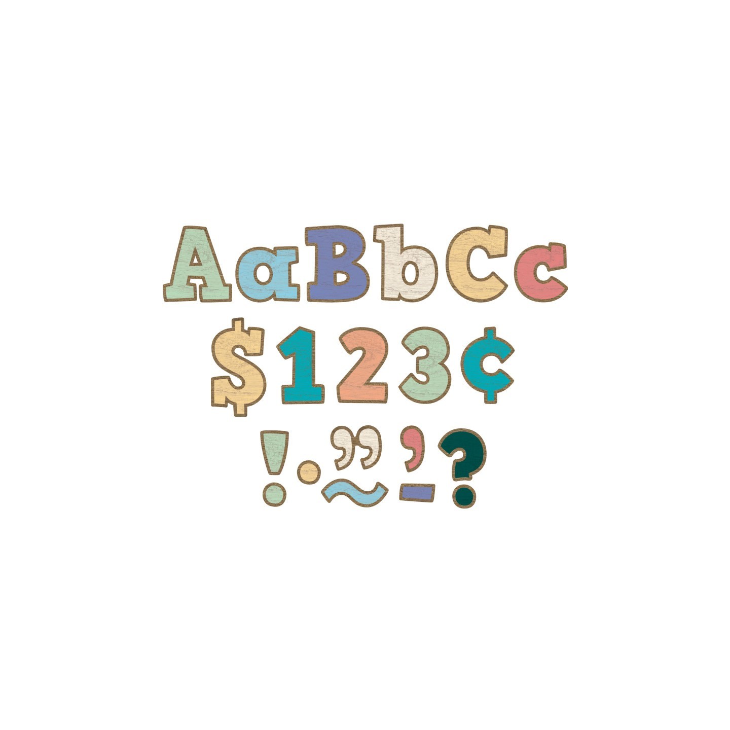 Teacher Created Resources® Painted Wood Design Bold Block 4" Letters Combo Pack